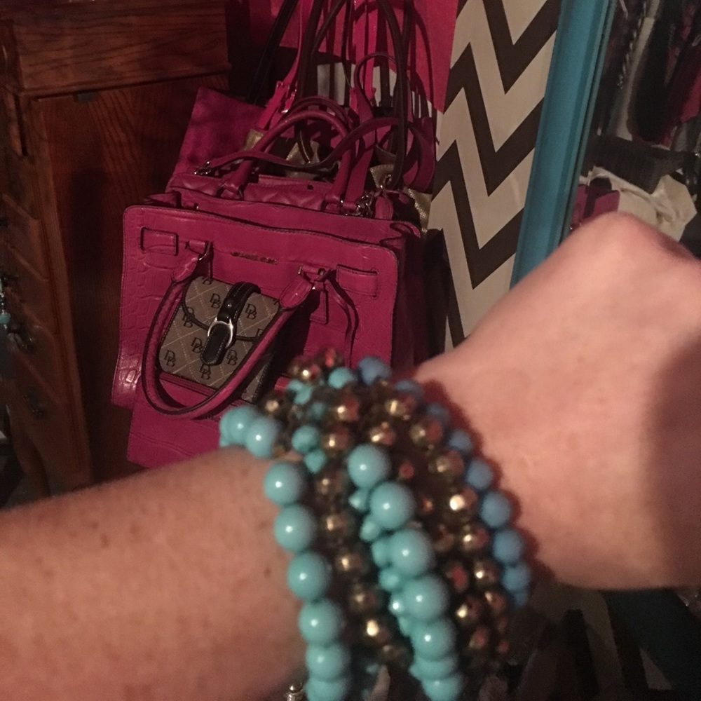 Teal & Gold Stackable Bracelet - image 3